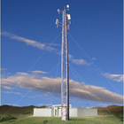 三角の3脚のGuyedワイヤー タワー コミュニケーション ラジオ