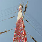 55mの格子電気コミュニケーションGuyedのマスト タワーのカスタマイズ可能な鋼鉄および構造スチールを合金にするため