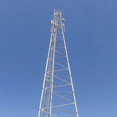 電流を通されたテレコミュニケーション管状の鋼鉄タワーの管のアンテナはカスタマイズされる鋼鉄タワー4の脚に格子をつける