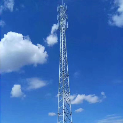 電流を通されたテレコミュニケーション管状の鋼鉄タワーの管のアンテナはカスタマイズされる鋼鉄タワー4の脚に格子をつける