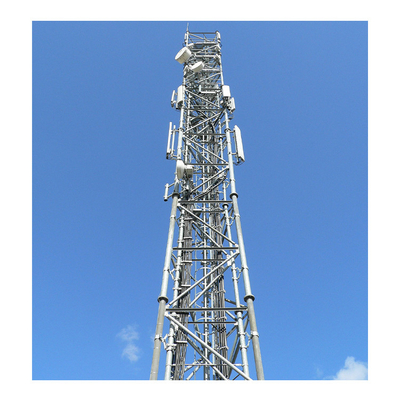 70m Gsmの電気通信3の脚タワーは棒鋼の角度の構造に電流を通した